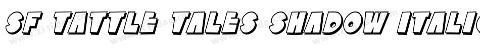 SF Tattle Tales Shadow Italic字体转换